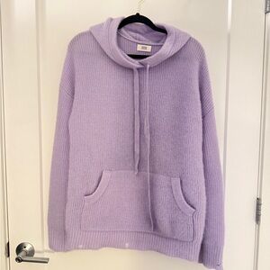 R898 Lavender Knit Hoodie – Size M